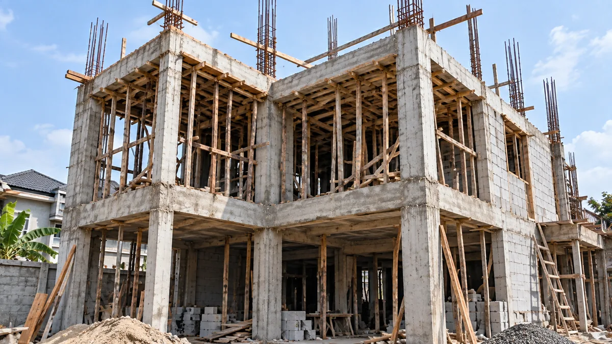 Progress pembangunan rumah Bekasi