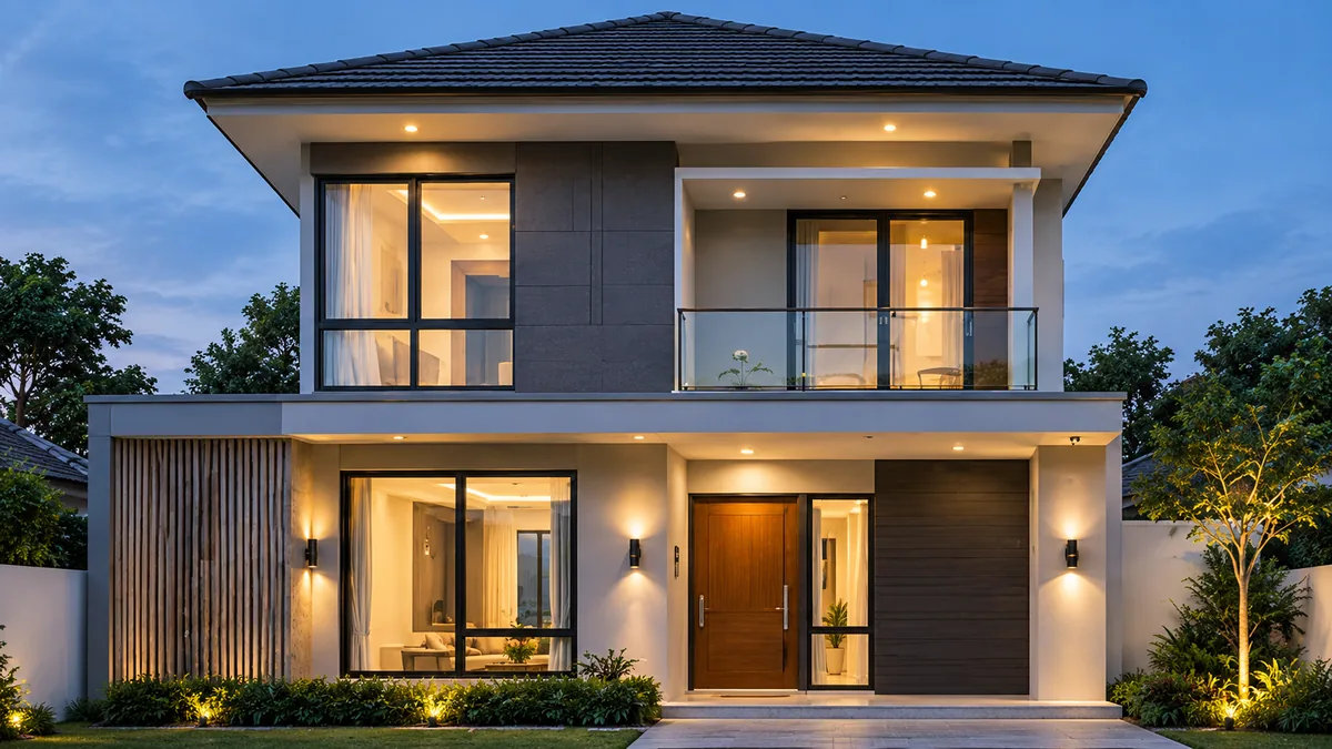 Hasil pembangunan rumah tampak depan