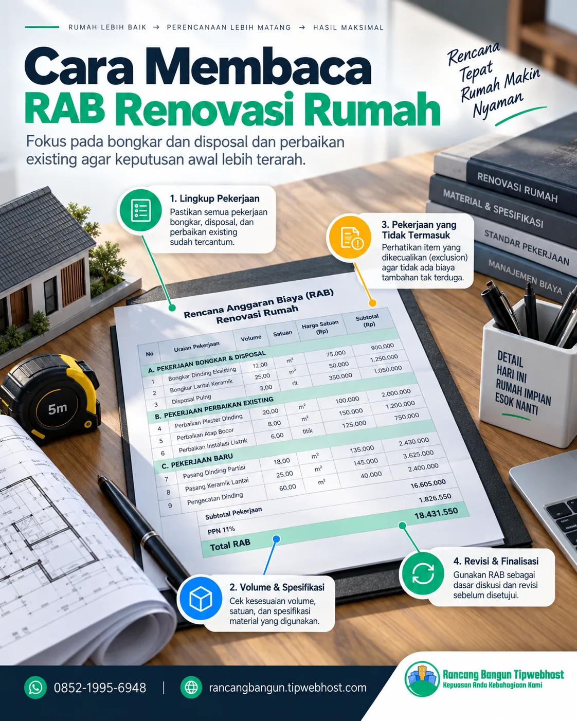 contoh RAB renovasi rumah - Contoh RAB renovasi rumah: Apa yang Membentuk Anggaran