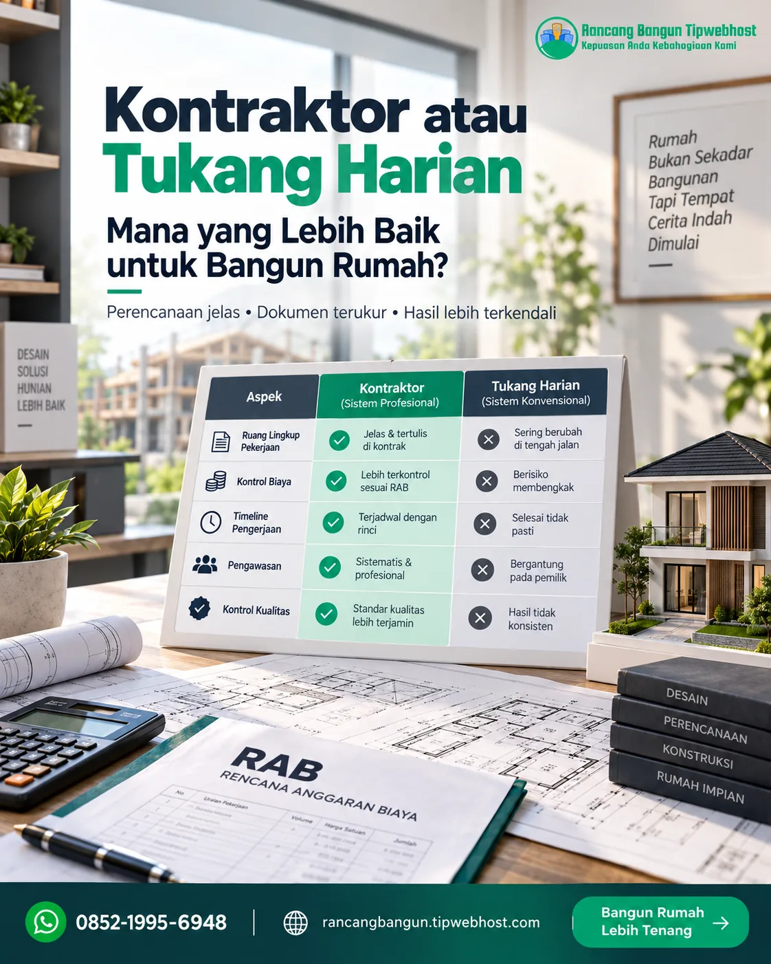 kontraktor atau tukang harian - Kontraktor atau tukang harian: Checklist sebelum Menyetujui